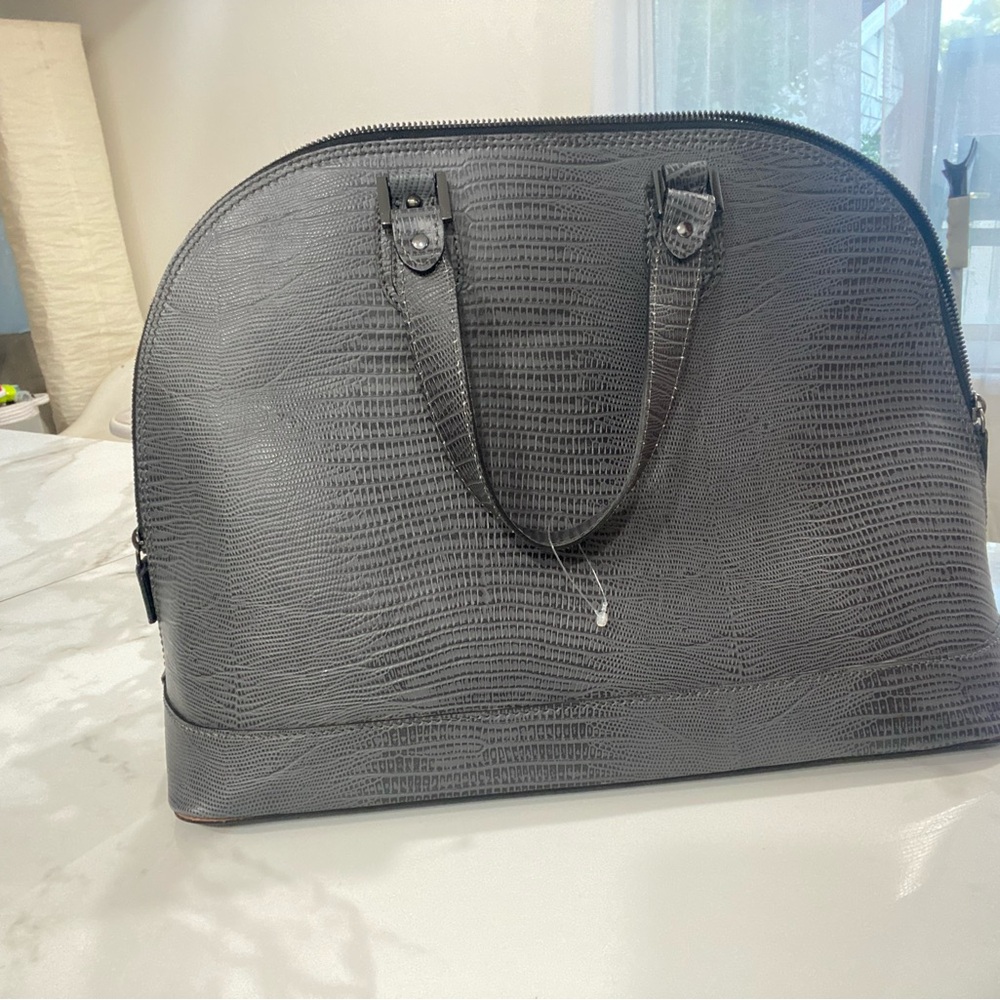 Chic Gray Textured Tote Bag